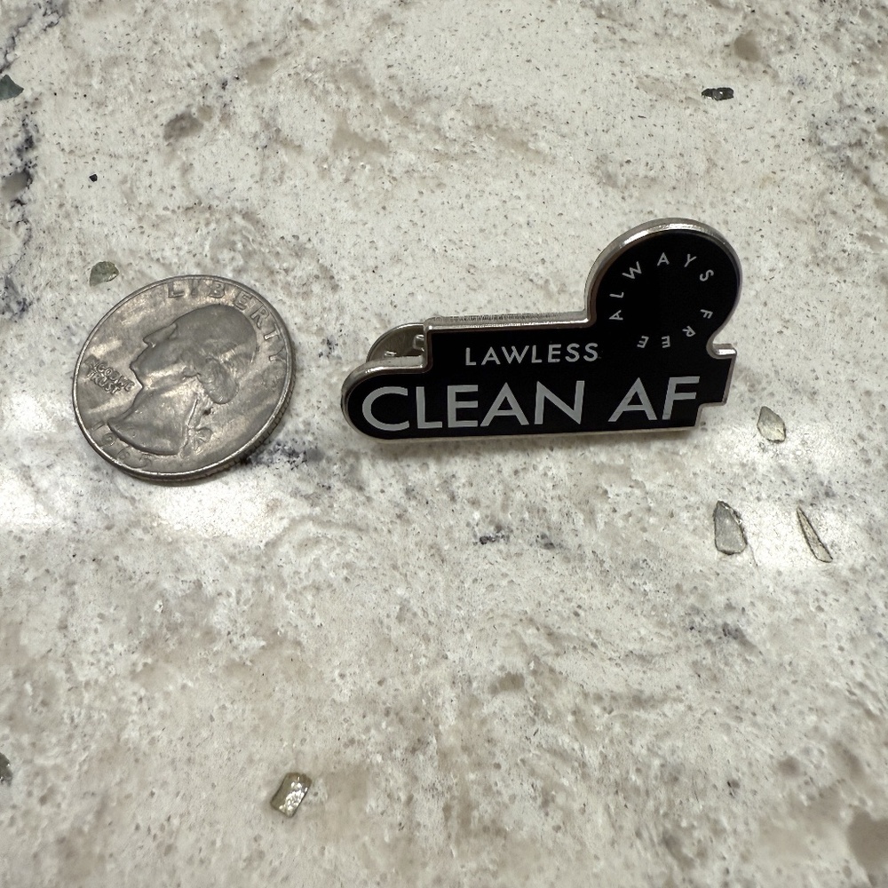 Lawless Clean AF‎ decorative push-pin